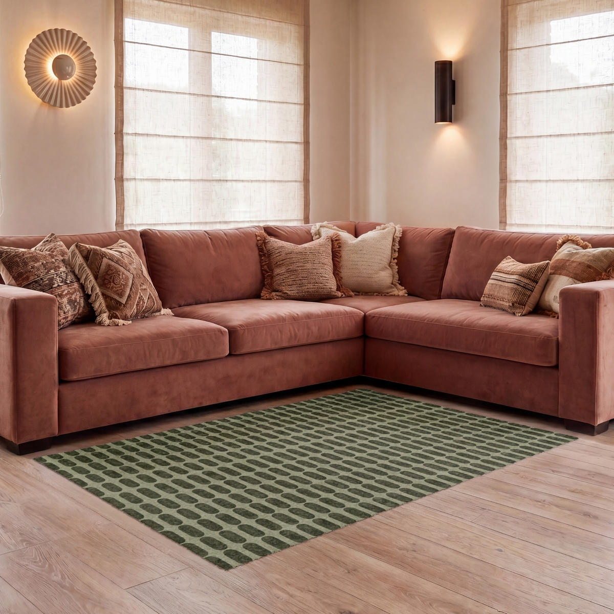 KOBERCE - Rytmické - Impact - Zelené - 150x90 cm - olivovozelená, textil/plast (150/0.4cm) - OnlyWow