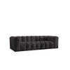 SOFA 4-Sitzer, Komfort, BALOO, stoff Schenille, Schwarz - Schwarz, Holz (250/75/106cm) - Kaiser Möbel
