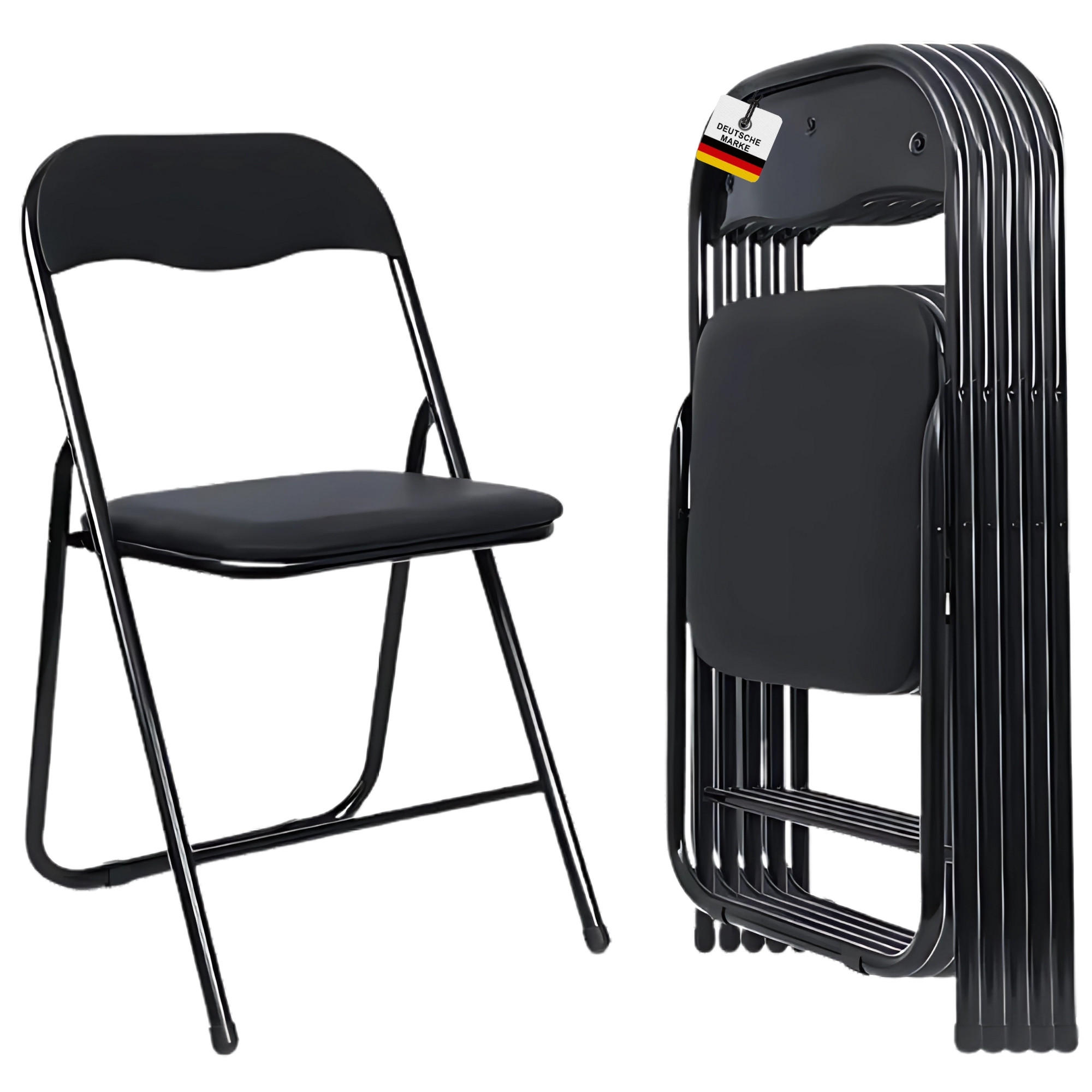 KLAPPSTUHL MANITU, 4er Set - Schwarz, Metall (44/78/46cm) - Albatros