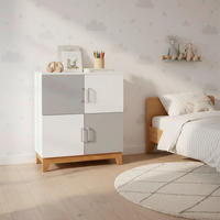 KINDERKOMMODE Danny Weiß/Grau MDF - Grau, Holz (60/70/34cm) - Bessagi Kids