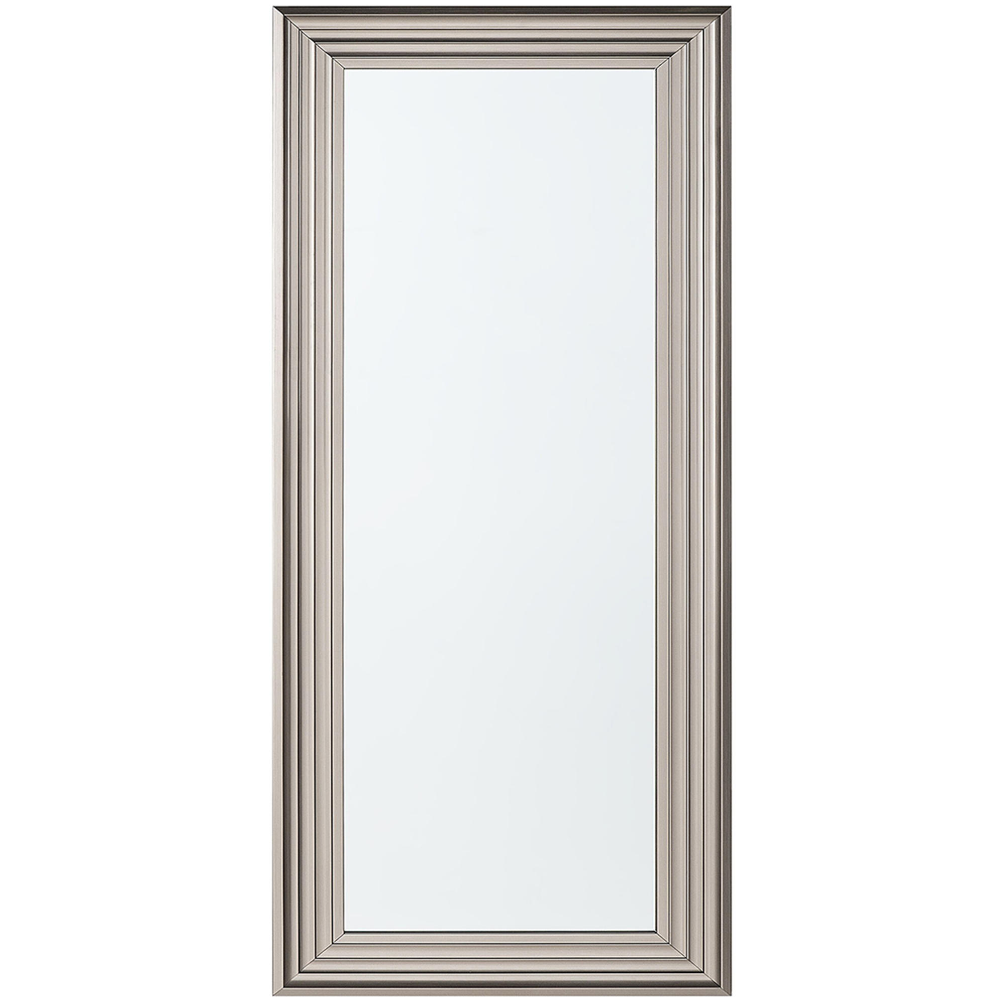 WANDSPIEGEL silber rechteckig 50/130 cm Chatain - Silberfarben, Kunststoff (50/130/3cm) - Beliani