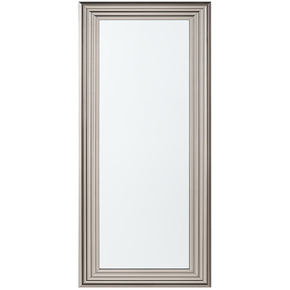 WANDSPIEGEL silber rechteckig 50/130 cm Chatain - Silberfarben, Kunststoff (50/130/3cm) - Beliani
