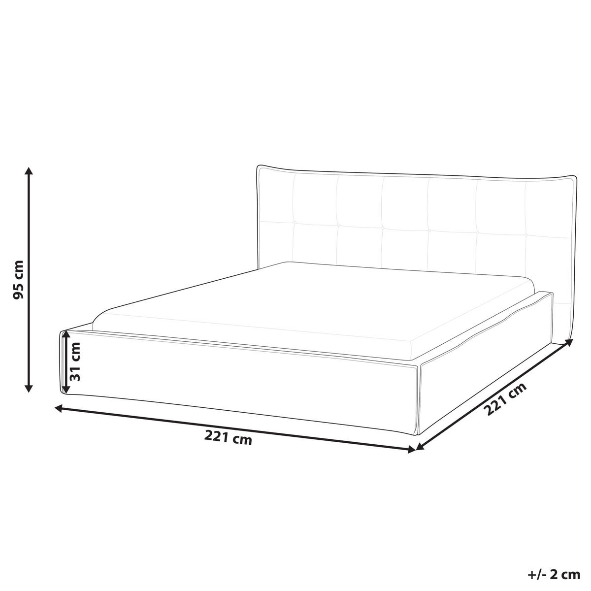 WASSERBETT 180x200 cm Beige Lestre - Taupe, Textil (180/200cm) - Beliani