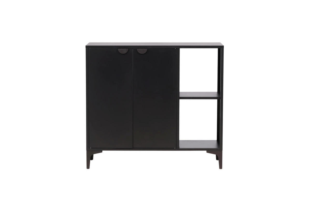 SIDEBOARD, Piring, Schwarz, Stahl, 110 x 42 x 100 cm - Schwarz, Metall (110/100/42cm) - ebuy24