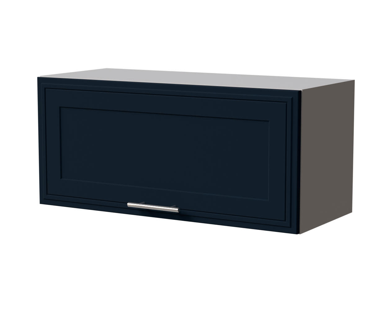 KLAPPHÄNGESCHRANK Salo W4B/80 Grau / Indigo Matt 80 / 32,5 / 36cm - mit Blum Aventos Klappenbeschlag - Dunkelblau/Grau, Holz/Holzwerkstoff (80/36/32.5cm) - Feldmann-Wohnen