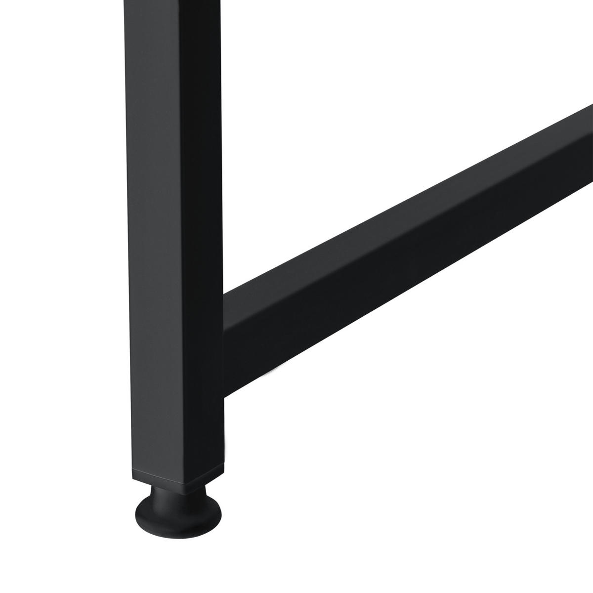 SCHREIBTISCH Røros - Schwarz, Holzwerkstoff/Metall (60/120/72cm) - [en.casa]