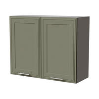 HÄNGESCHRANK Salo W3/90 Grau / Reed Green Matt 90 / 32,5 / 72cm - Grau/Grün, Holz/Holzwerkstoff (90/72/32.5cm) - Feldmann-Wohnen