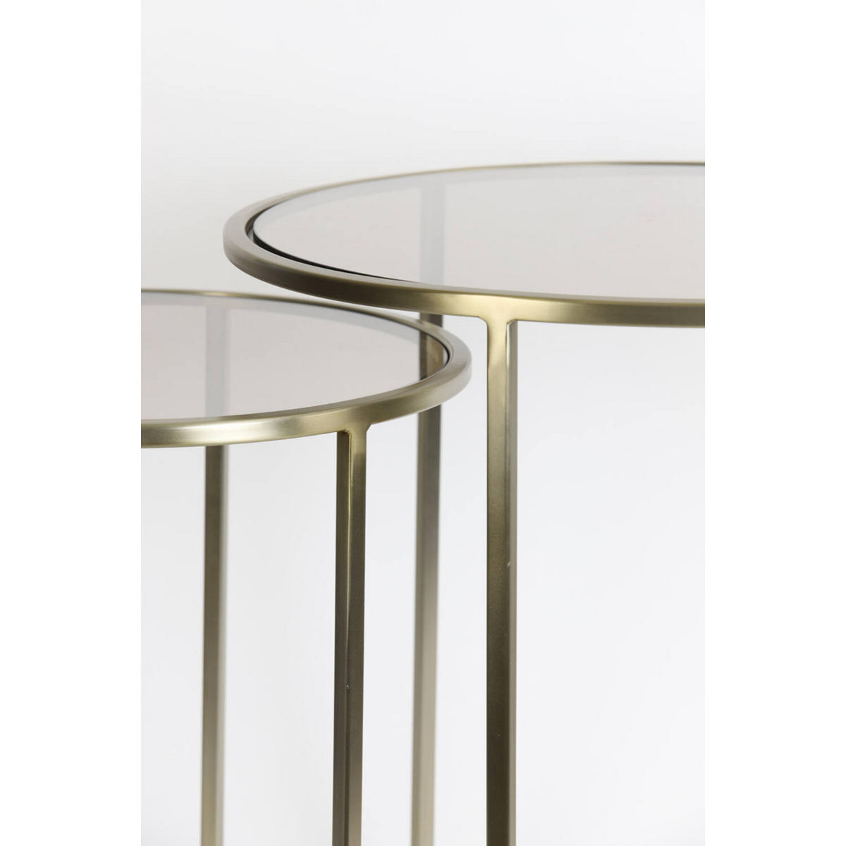 LIGHT & Living - Beistelltisch DUARTE - Ø50x52cm - Gold - 2er-Set - Goldfarben, Metall (50/50/52cm) - Light & Living