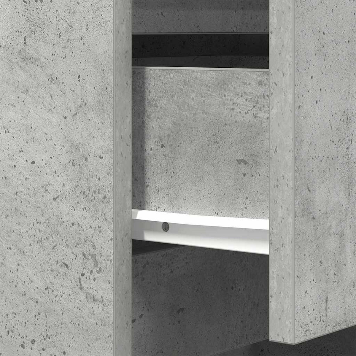 NACHTTISCH Mit 3 Schubladen Betongrau 39/35/65 Cm - Grau, Holzwerkstoff (35/65/39cm) - vidaXL