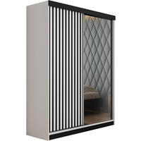 SCHIEBETÜRENSCHRANK MALANI - Weiß 138x205x59 cm - Weiß, Holzwerkstoff (138/205/59cm) - Kier Furniture