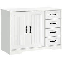 BEISTELLSCHRANK, Spanplatte, Weiß, 105 x 40 x 76 cm - Weiß, Holzwerkstoff (40/76/105cm) - HOMCOM