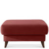 HOCKER GUSTAVO Velours, Bordeaux - Bordeaux, Holz/Holzwerkstoff (92/49/92cm) - KONSIMO®