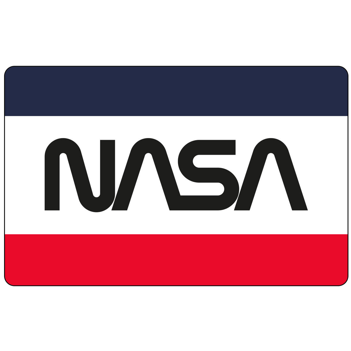 BROTDOSE NASA Schwarz 17,5 x 12,8 x 6,9 cm - Schwarz, Kunststoff (17.5/6.9/12.8cm) - United Labels