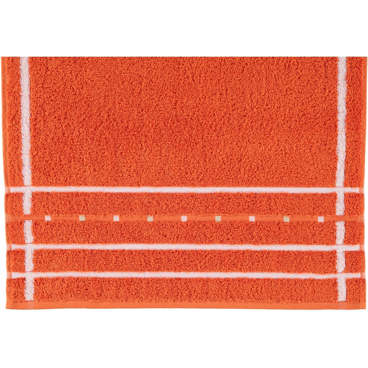 RUČNIK 50/100 cm , narančasta, bijela  Quadrati  - narančasta/bijela, Konvencionalno, tekstil (50/100cm) - Vossen