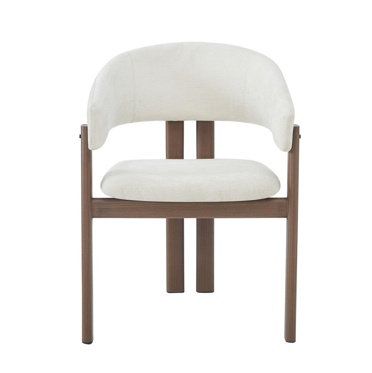 ESSZIMMERSTUHL 2er-Set mit Armlehnen Walnuss/Beige - Walnussfarben, Holz (52.5/83/61.5cm) - Meubliv