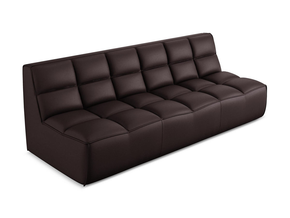 3-SITZER SOFA Kunstleder Violett - Blau/Pflaume, Leder/Kunststoff (210/75/93cm) - Makamii