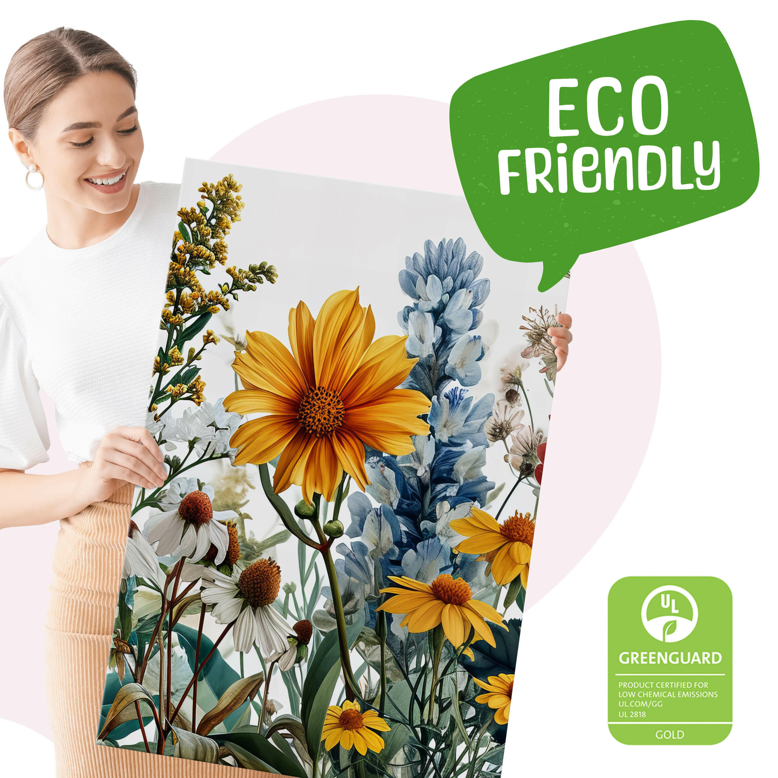 Thumbnail - Muralo Leinwandbilder, Rot, Blau, Grün, Schwarz, Rosa, Orange, Gelb, Violett, Grau, Textil, Floral, Baum/Pflanze/Natur, ...