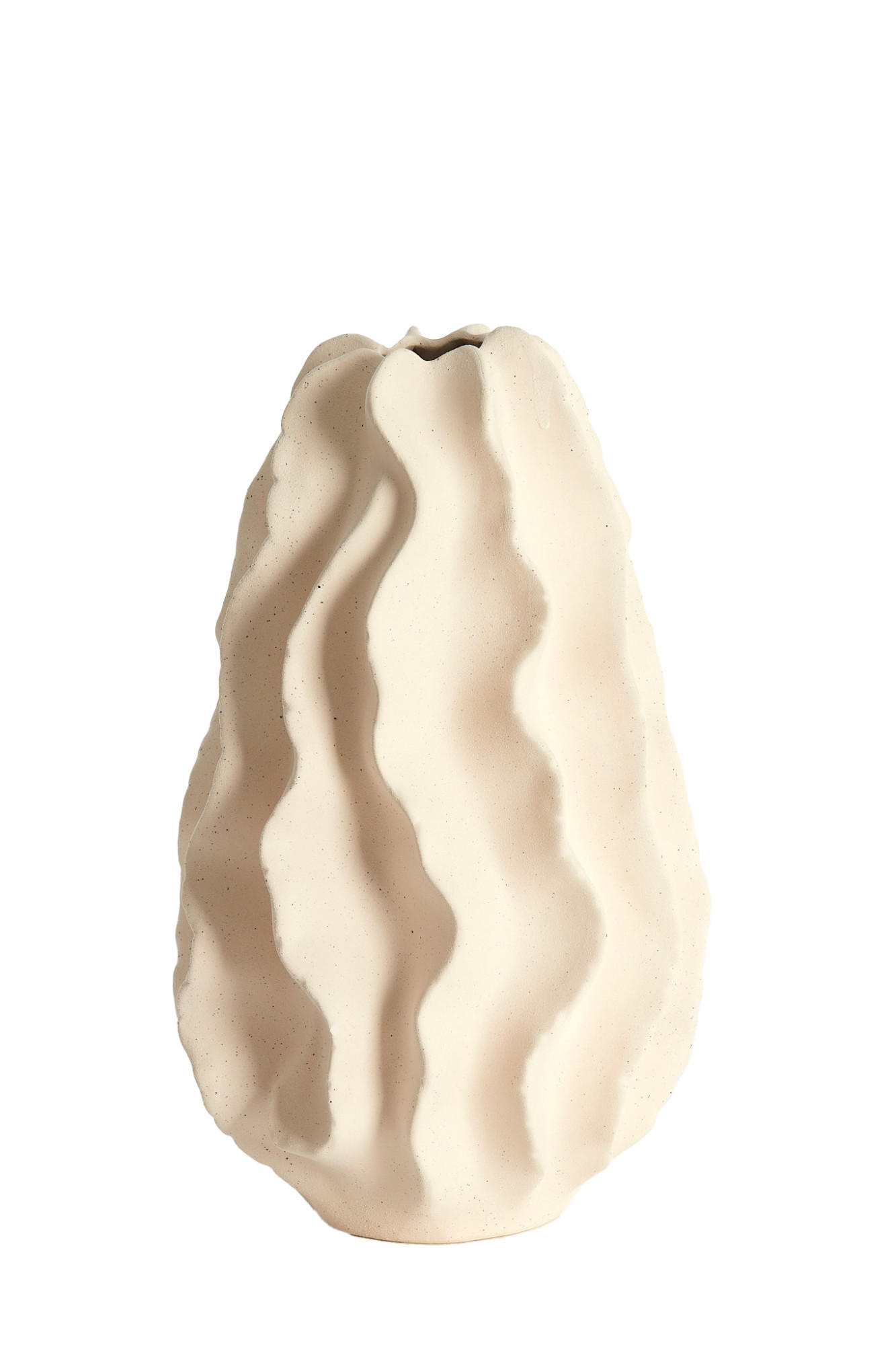 VASE Nelani Weiß Ø22,5/37,5 cm - Weiß, Keramik (37.5cm) - Light & Living