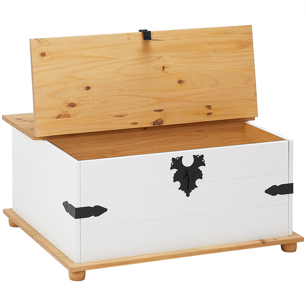 TRUHENTISCH TEQUILA - Weiß/Braun, Holz (72/92/44cm) - IDIMEX