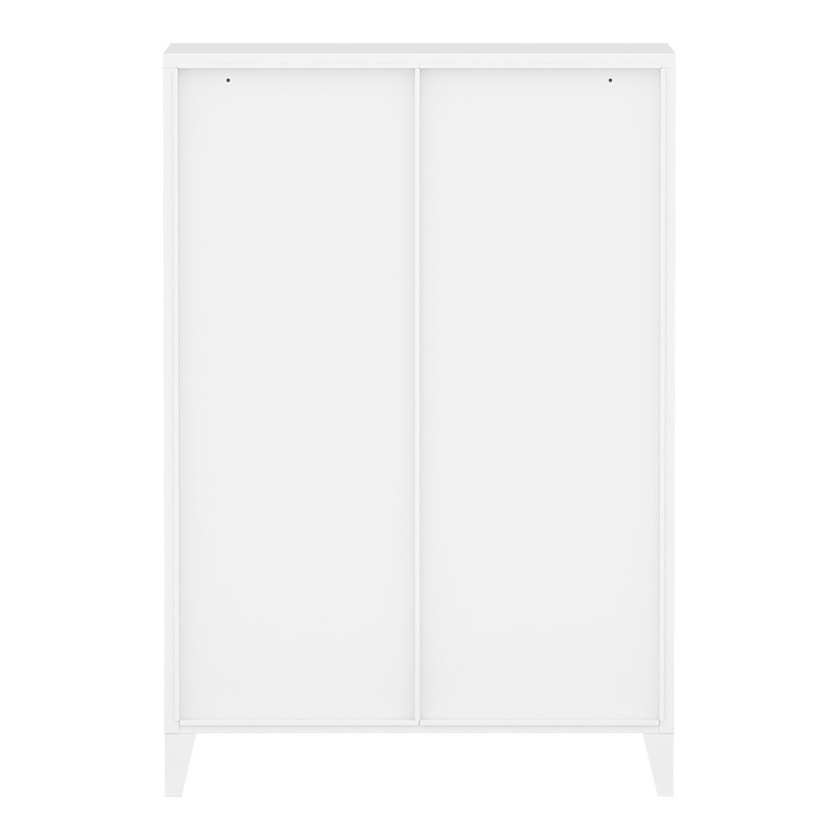 BÜROSCHRANK Hamina - Weiß, Metall (80/113/40cm) - [en.casa]