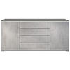 SIDEBOARD Faro Beton Oxid Optik - Hellgrau, Holzwerkstoff (166.5/75.5/35cm) - Vladon