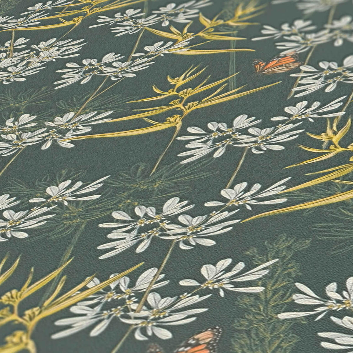 VLIESTAPETE Bunt 53/1005 cm - Petrol, Textil (53/1cm) - KUNSTLOFT