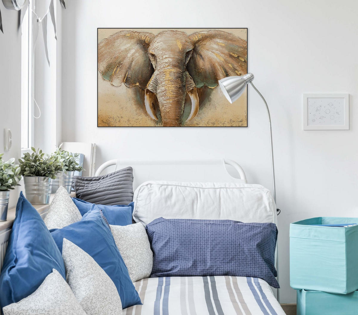 OLEJOMAĽBA 90/60 cm, Mesto a architektúra - béžová, drevo/textil (90/60cm) - KUNSTLOFT