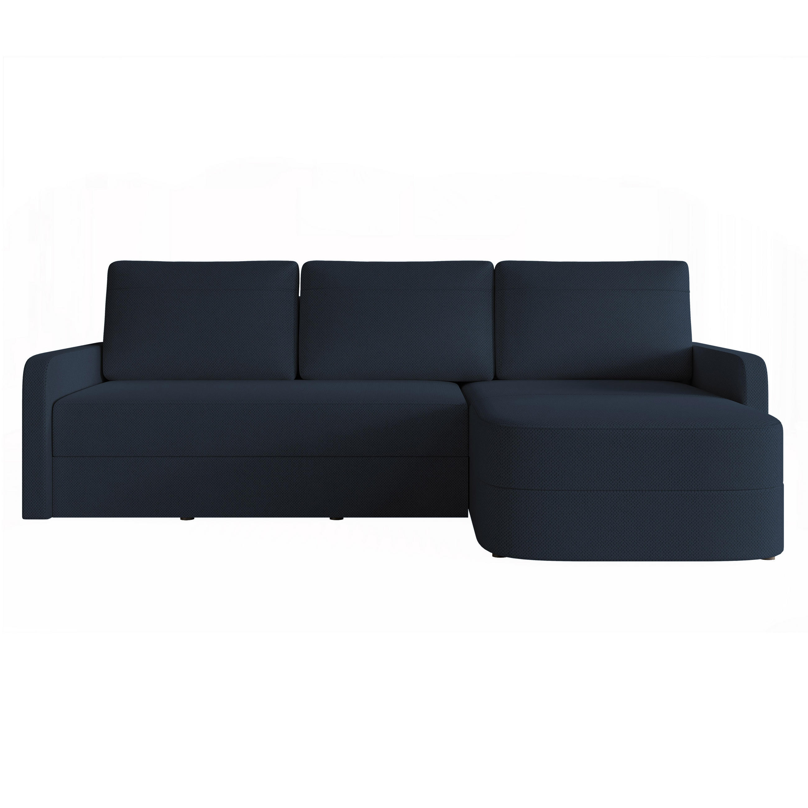ECKSOFA CERIS mit Schlaffunktion und Bettkasten Marineblau - Dunkelblau, Holzwerkstoff/Kunststoff (250/90cm) - Idohome