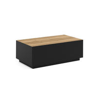 COUCHTISCH MORISS - Hellbraun/Schwarz, Holzwerkstoff (55/100/36cm) - Meblini