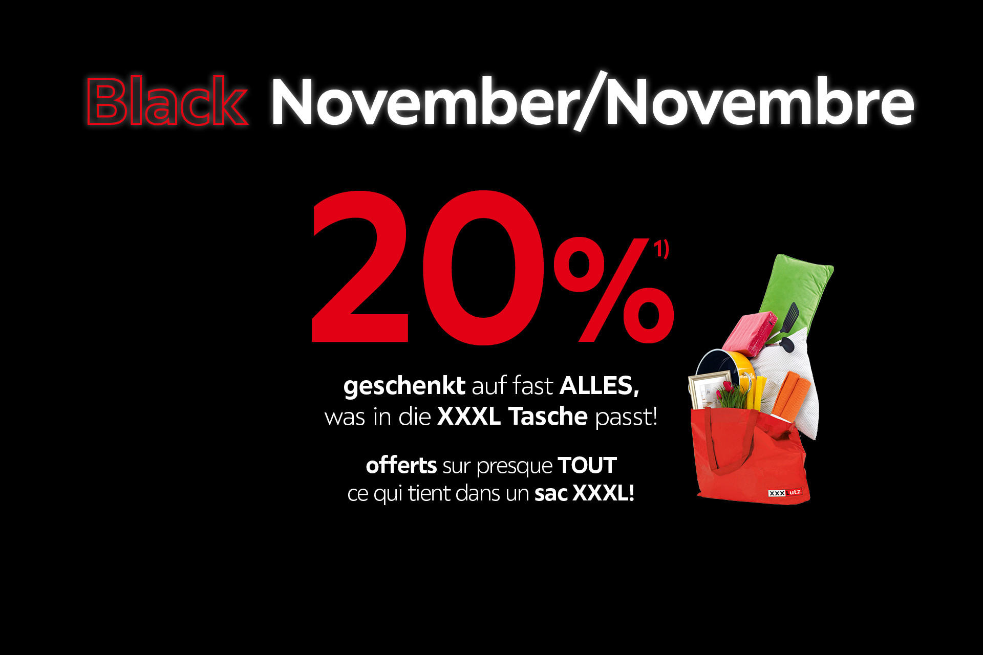 20% auf alles was in die Tasche passt