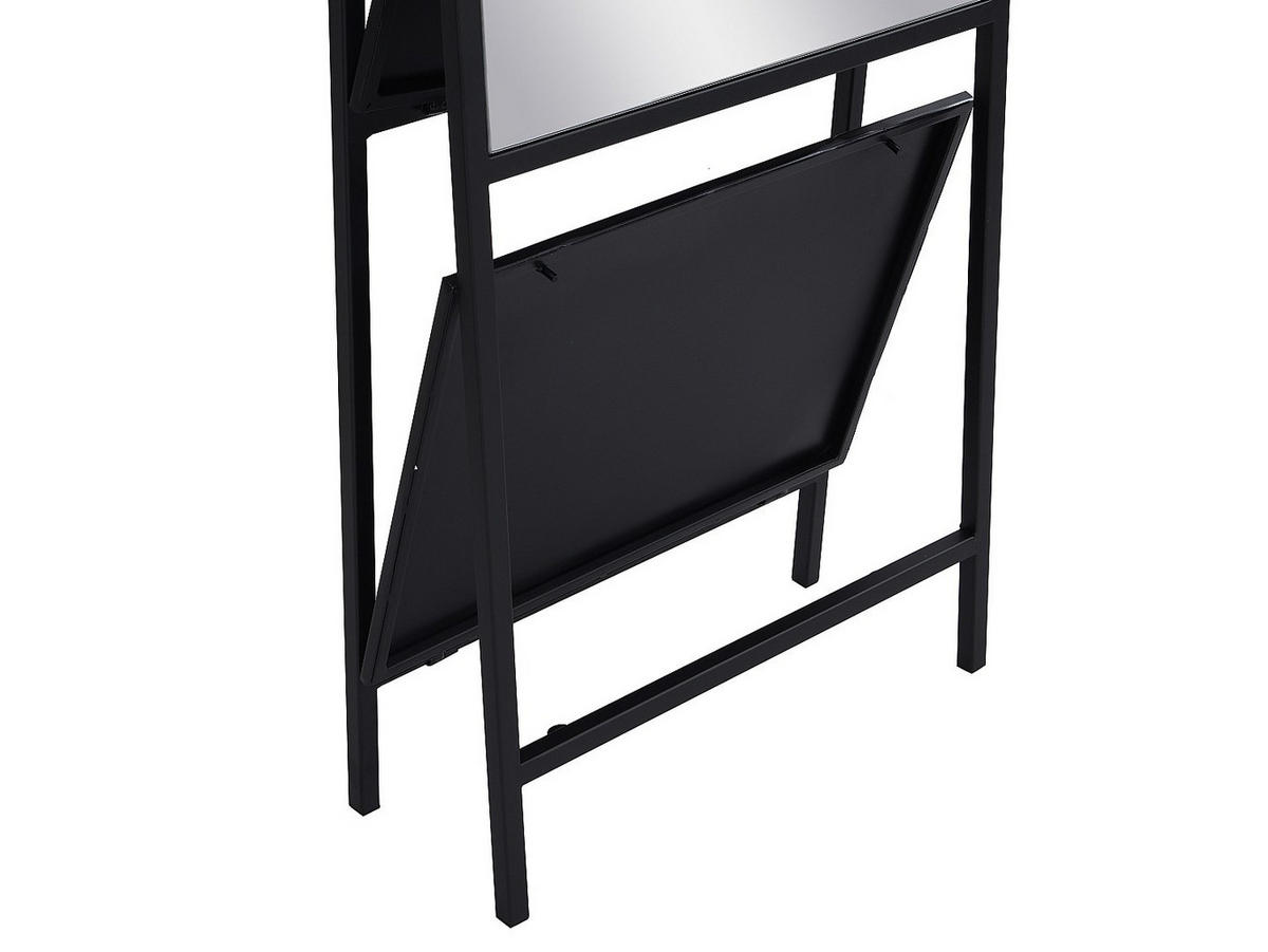 STANDSPIEGEL mit Füßen - 46cm x 41cm - Metall - schwarz - LIVIO - Schwarz, Metall (46/172/41cm) - Vente-Unique