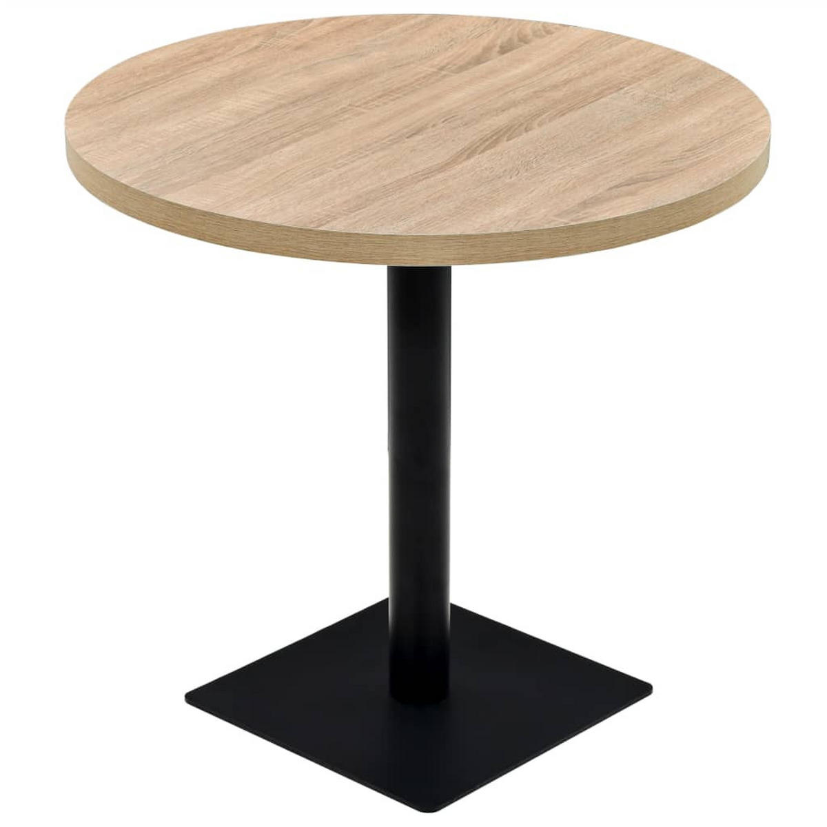 BISTROTISCH Marv Rund 80x75 cm Eichenoptik - Eichefarben, Holz (80/80/75cm) - DELUKE