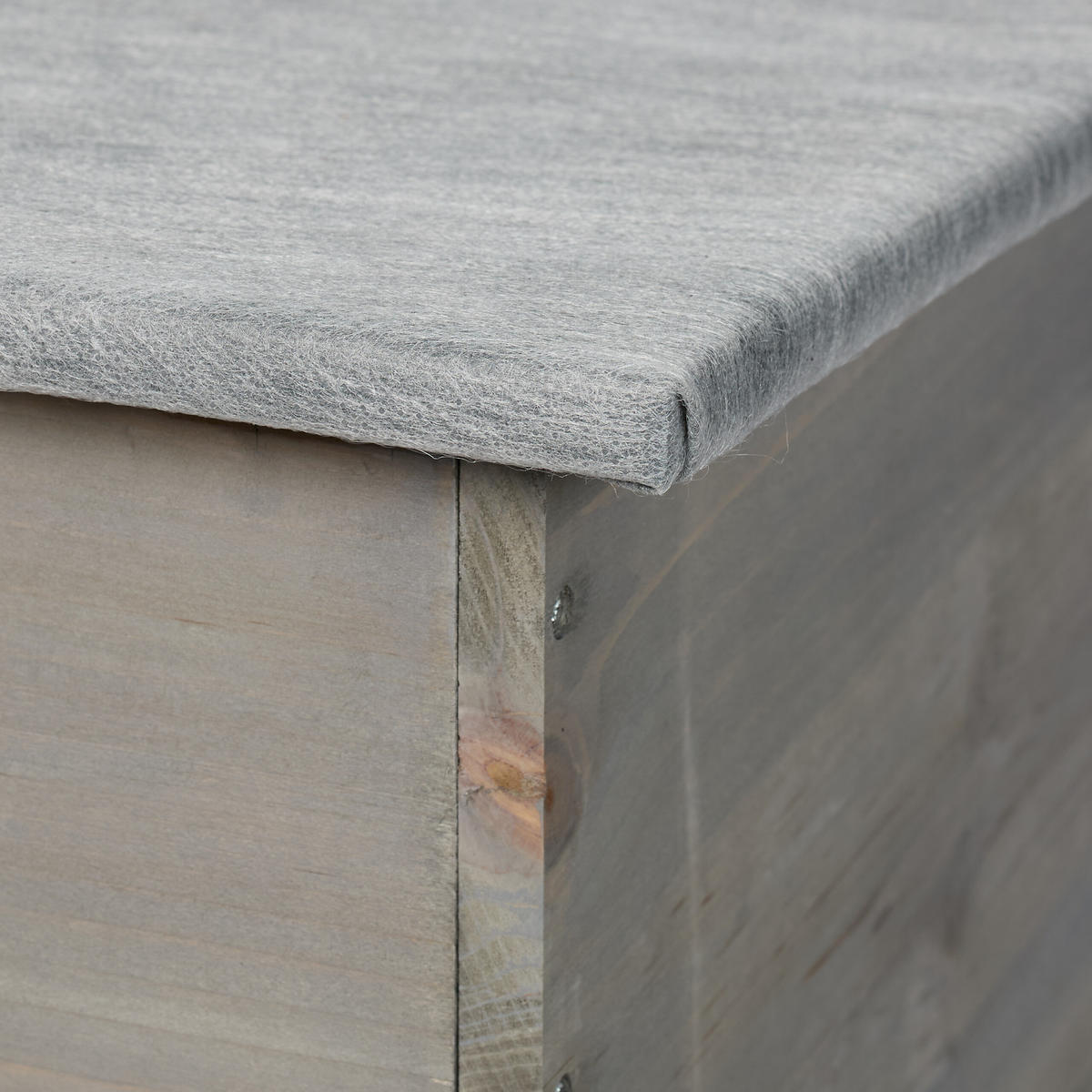 IGELHAUS - Grau, Holz/Textil (46/21/34cm) - Relaxdays