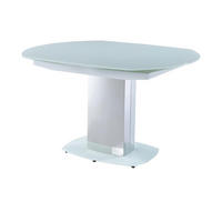 ESSTISCH ausziehbar - Glas & Metall - Weiß - TALICIA - Weiß, Glas (190/105/75cm) - Vente-Unique