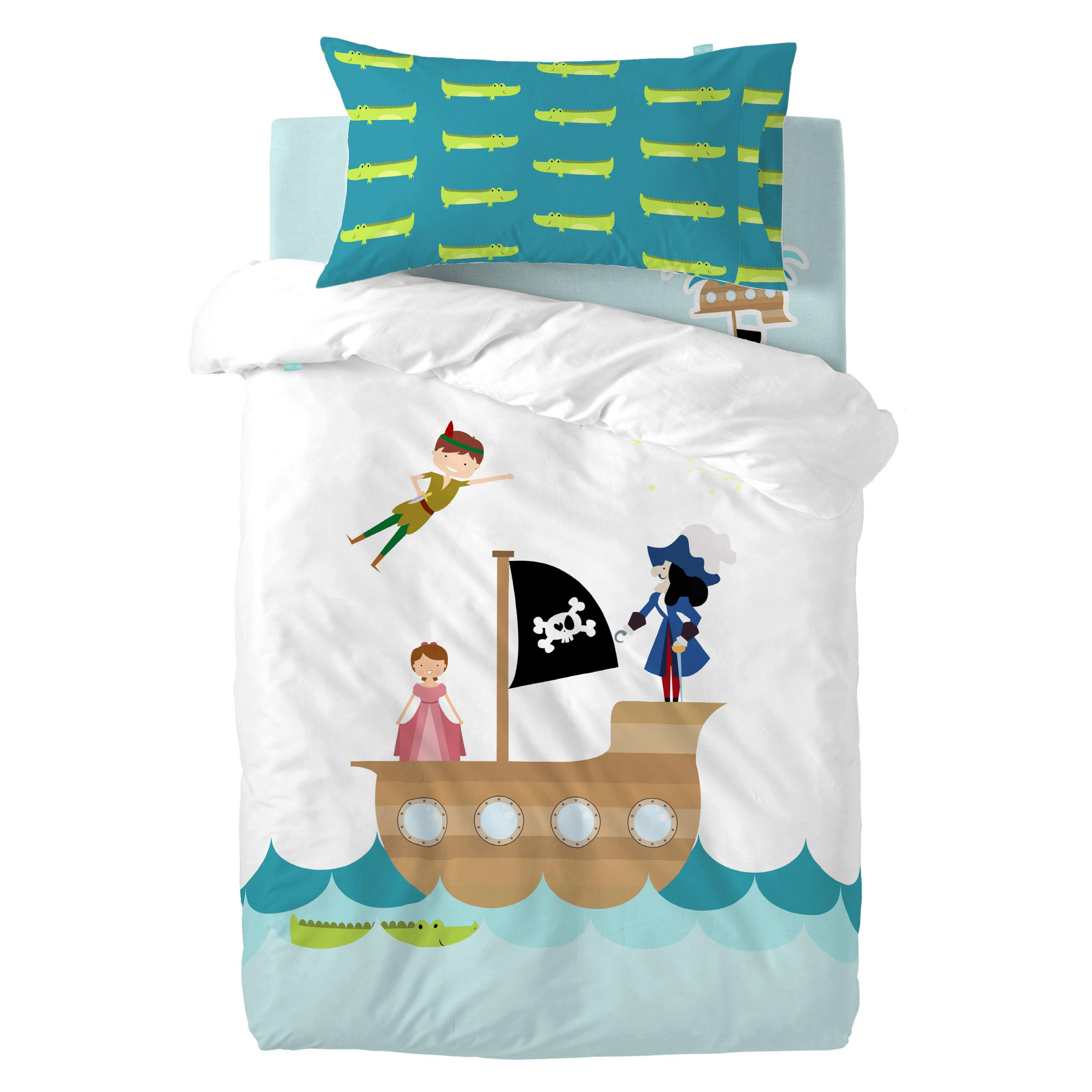 BETTBEZUG 2er-Set teiliges flying boy 115x145 cm (kinderbett) mehrfarbig - Multicolor, Textil (115/145cm) - Happy Friday