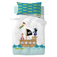 BETTBEZUG 2er-Set teiliges flying boy 115x145 cm (kinderbett) mehrfarbig - Multicolor, Textil (115/145cm) - Happy Friday