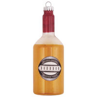 CHRISTBAUMSCHMUCK Bourbonflasche Braun 10cm (Glas / 1 Stk.) - Braun, Glas (8/10/8cm) - Krebs Glas Lauscha