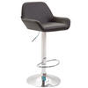 BARHOCKER DUBLIN Braun Kunstleder Chrom - Braun, Leder/Metall (51/89/52cm) - DELUKE
