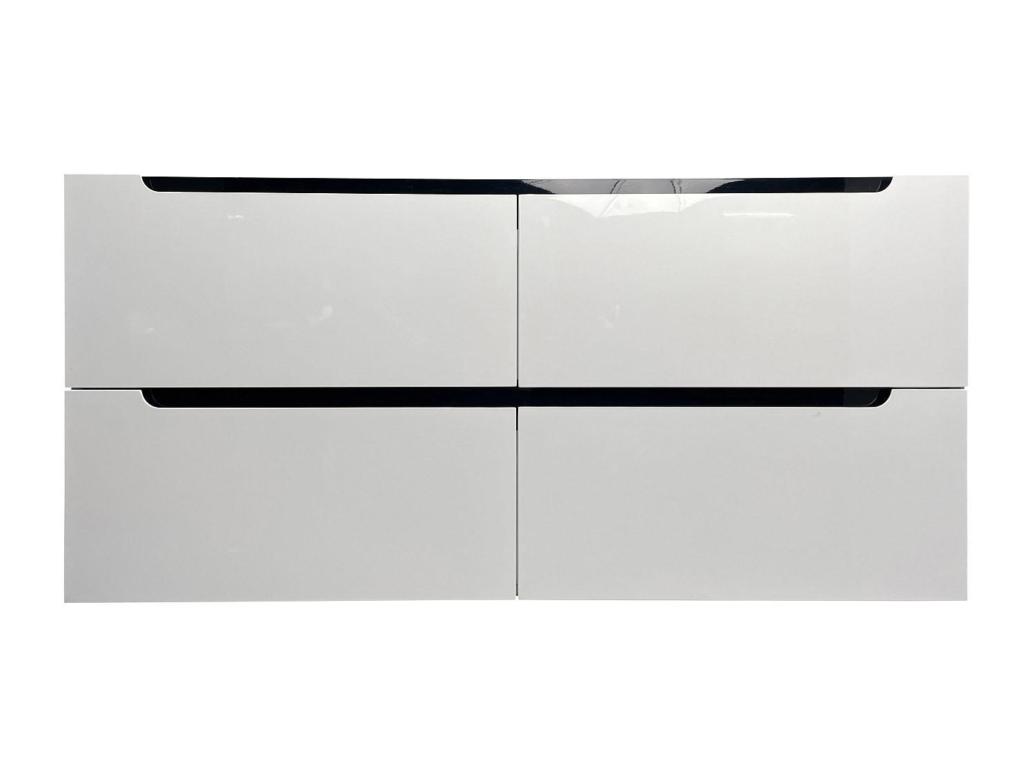 WASCHBECKENUNTERSCHRANK - 120 cm x 46 cm - Holz, Platte - Weiß - SELITA - Weiß, Holz (120/57/46cm) - Vente-Unique