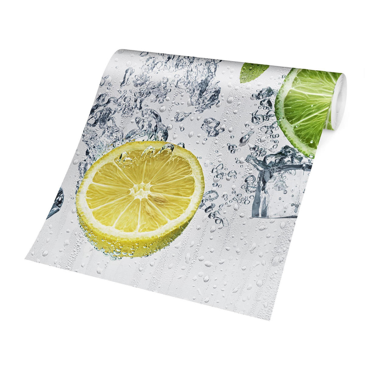 FOTOTAPETE Frucht Cocktail 192/192 cm - Weiß, Papier (192/192cm) - Bilderwelten