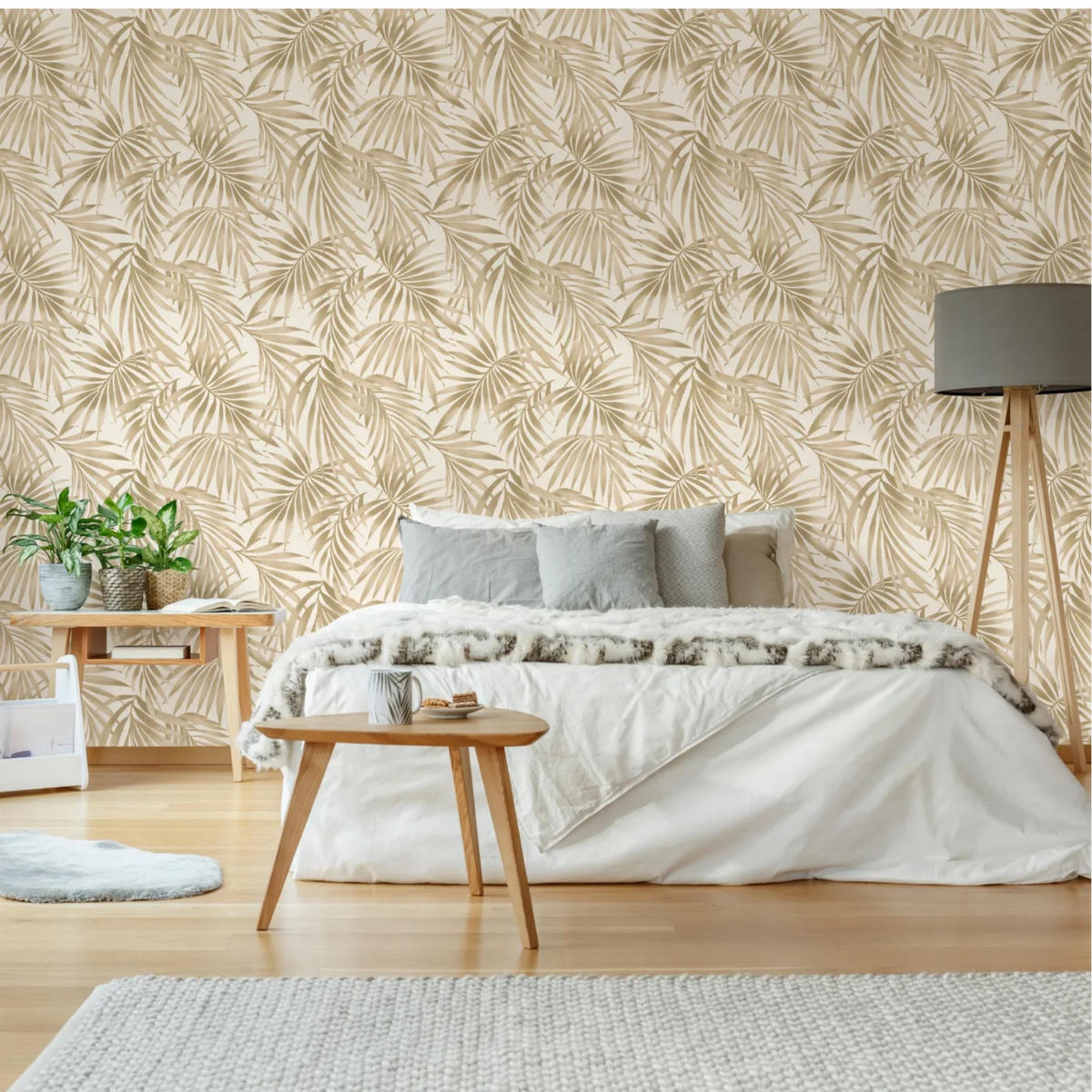 VLIESTAPETE Elegant Leaves - Sandfarben, Papier/Kunststoff (52/1000cm) - Superfresco Easy