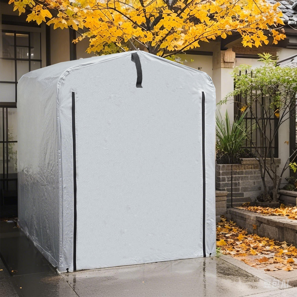 FAHRRADGARAGE Silber-Aluminium - Silberfarben, Metall (120/163/176cm) - SoBuy