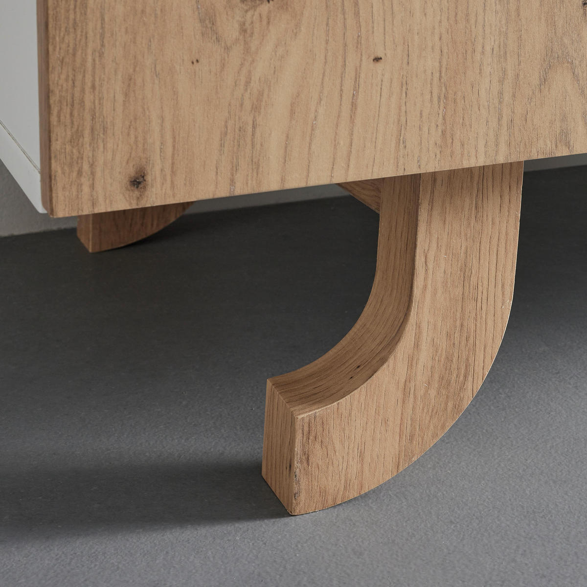 SIDEBOARD Vira Weiß/Kieferfarben Echtholz - Weiß, Holz (110/83/43cm) - Bessagi Home
