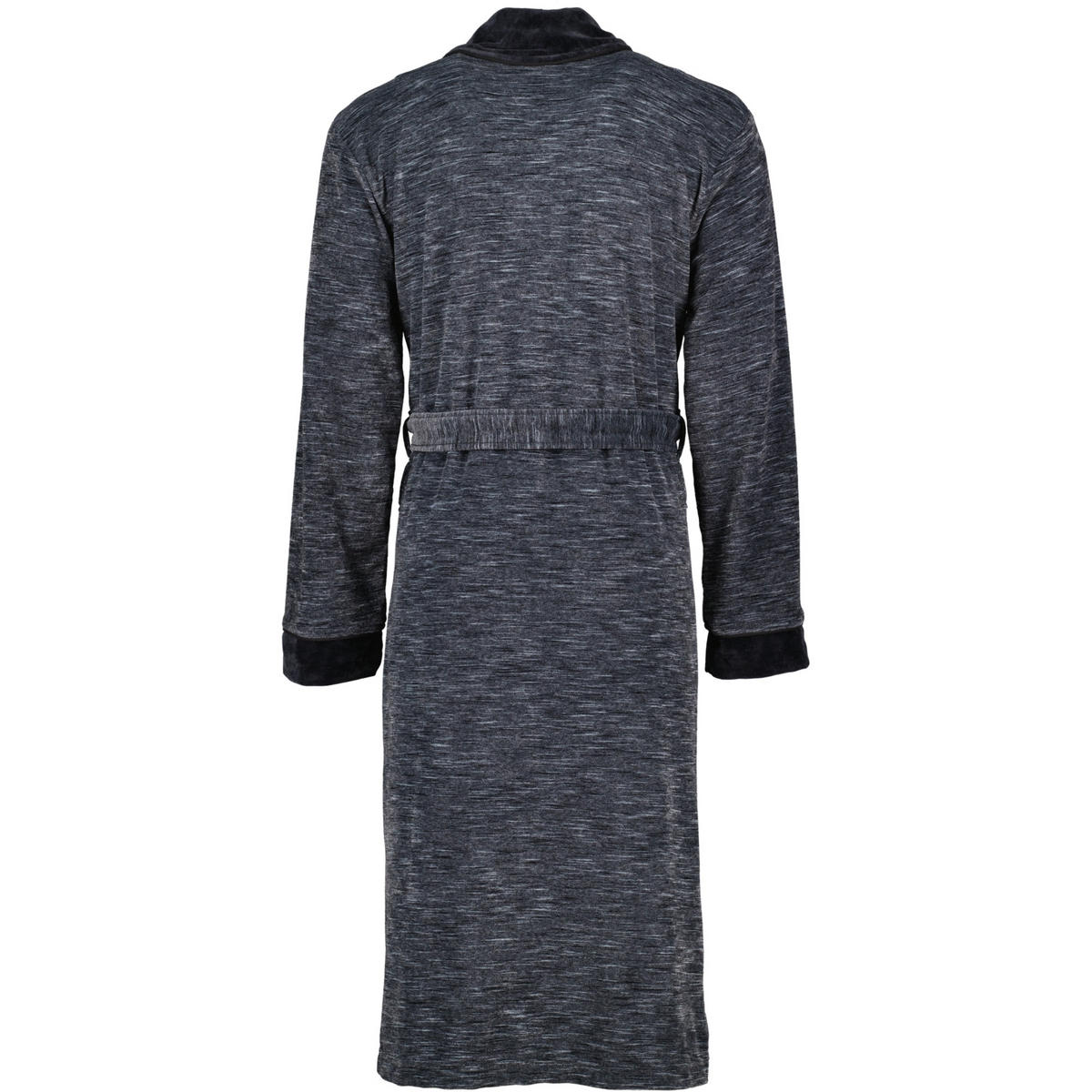 BADEMANTEL HERREN SCHALKRAGEN ALBERTO BLACK - 0002 - Schwarz, Textil (Snull) - Vossen