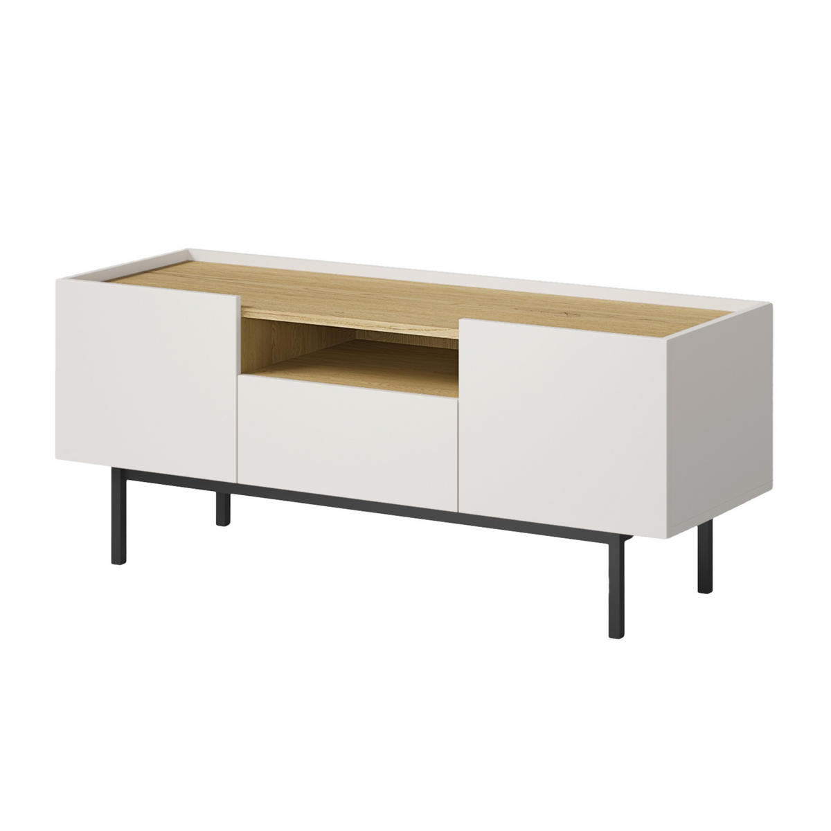 TV-LOWBOARD Noel 120 Kaschmir/ Cremona-Eiche (stehend) - Kaschmir/Eichefarben, Holzwerkstoff/Metall (120/50/42cm) - mzm24