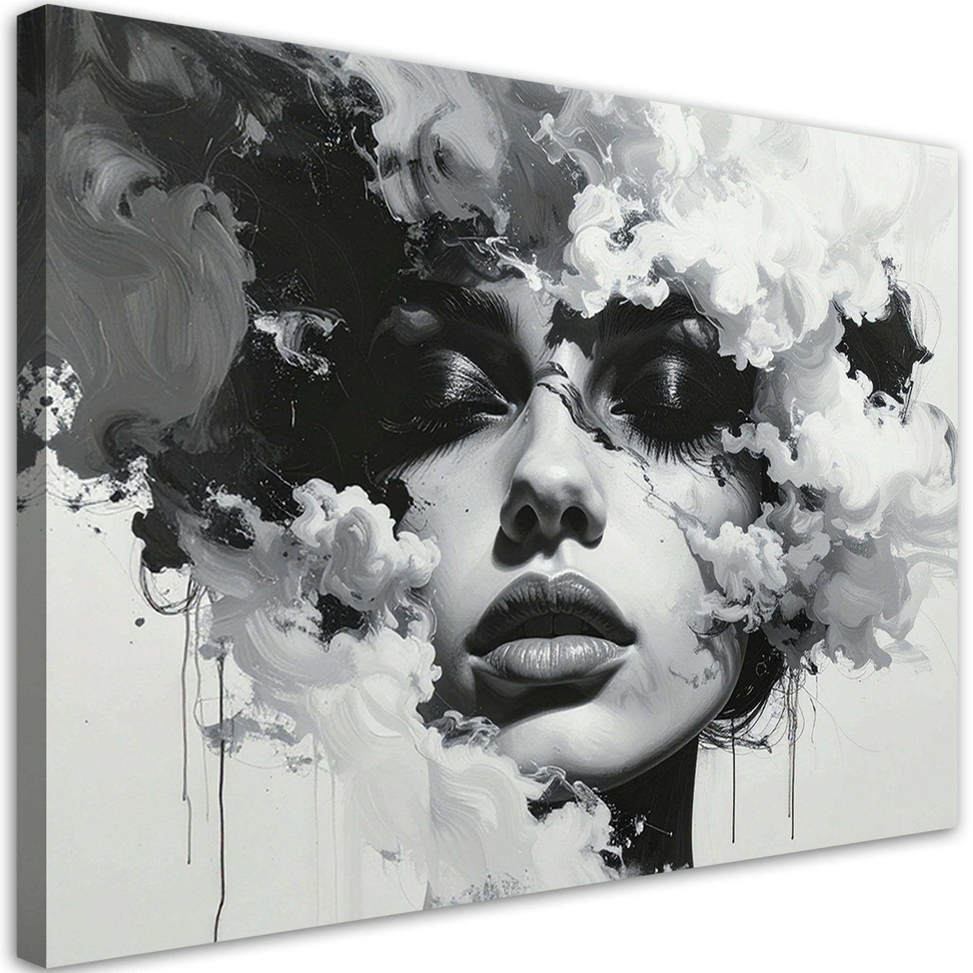 LEINWANDBILD Menschen & Charaktere 120x80cm - Schwarz, Textil (120/80cm) - Feeby