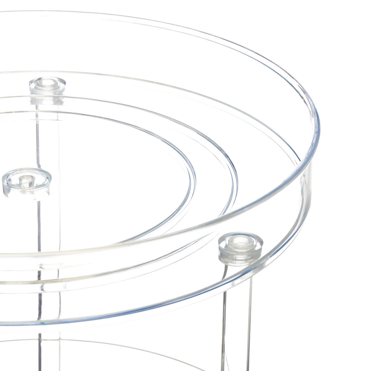 DREHTELLER - Transparent, Kunststoff (27/24/27cm) - Relaxdays