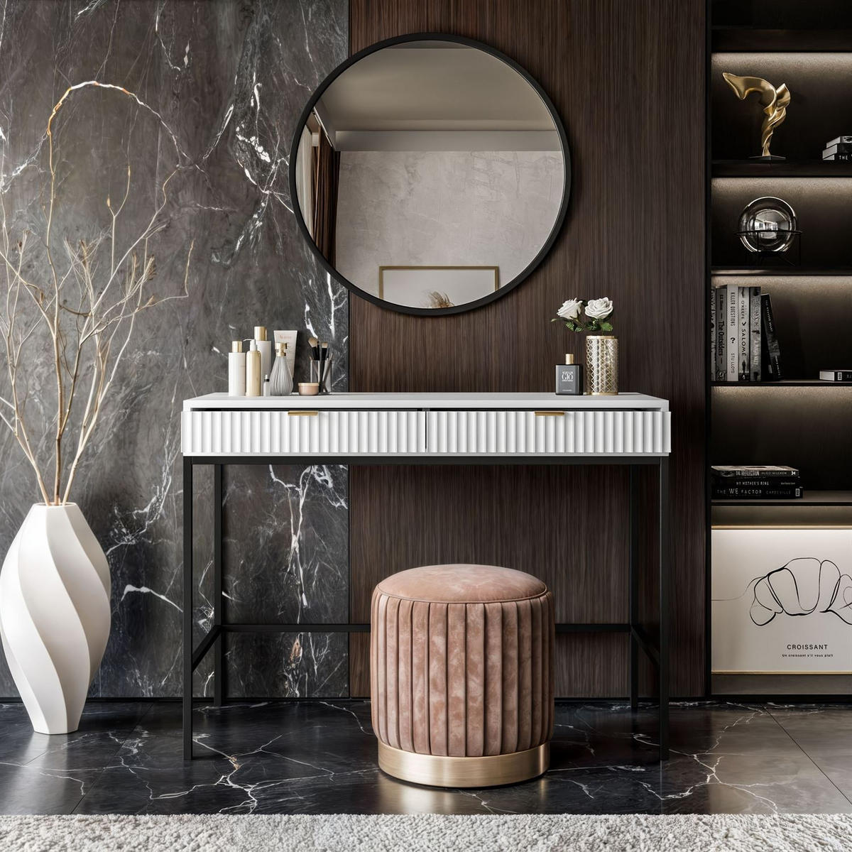 KONSOLENTISCH CORTADO T104 WEISS - Weiß, Holzwerkstoff (50/104/78cm) - Lookway