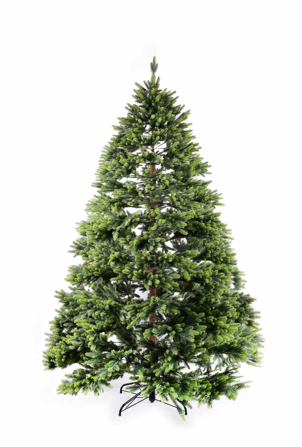 WEIHNACHTSBAUM Santa Lila Grün 210/130/210 cm Kunstoff - Grün, Kunststoff (210cm) - Mondex