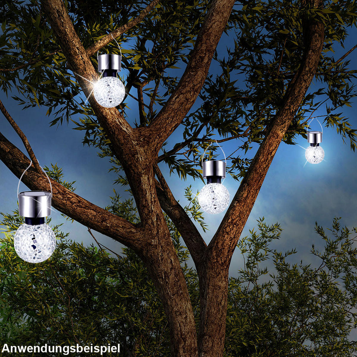 LED AUSSENLEUCHTE Kugel Mosaik Silber 6er Set - Silberfarben, Metall (6.5/6.5/15.7cm) - Globo Lighting